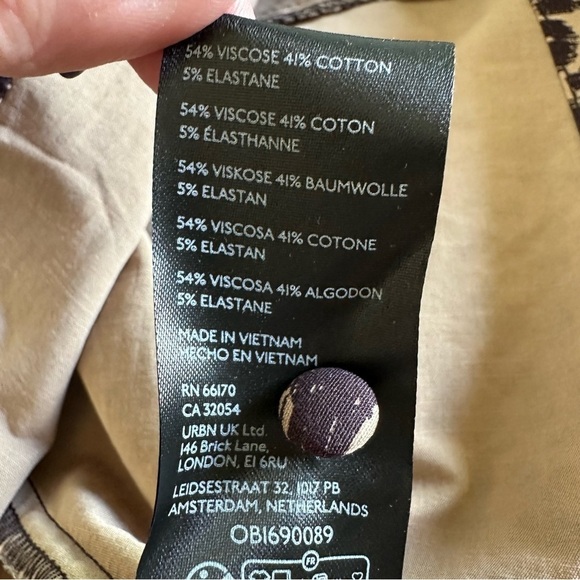 Anthropologie size XL The Cecily Leopard Print Fit & Flare Midi Dress Sweetheart - Picture 9 of 9